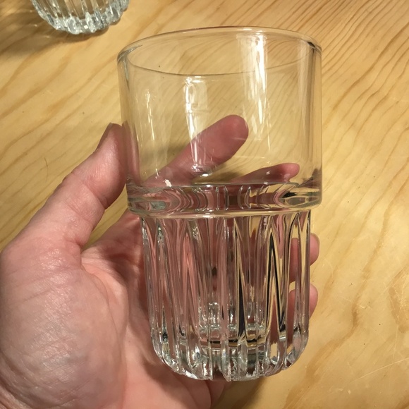 Set of 4 Stackable | Vintage Libbey Duratuff Everest Glass Whiskey Tumblers - Picture 2 of 8